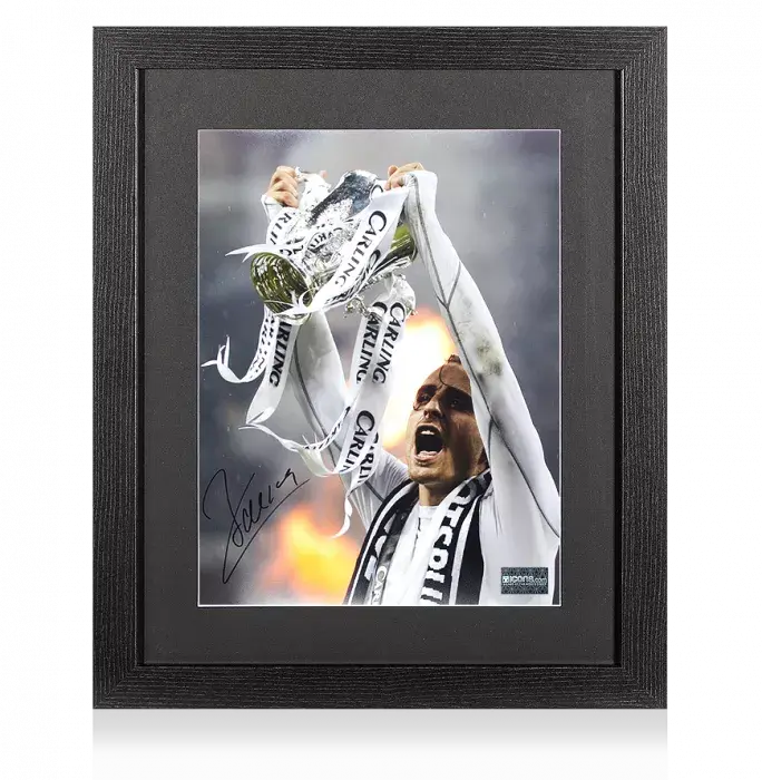 Dimitar Berbatov Signed Tottenham Hotspur Photo In Black Wooden Frame: 2008 League Cup Winner