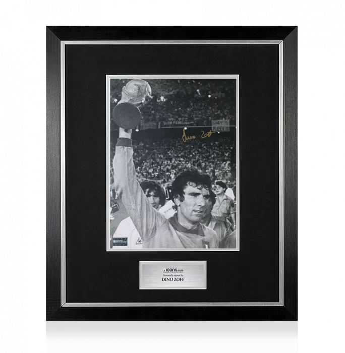 Dino Zoff Signed Italy Photo In Premium Photo Frame: 1982 FIFA World Cup Winner