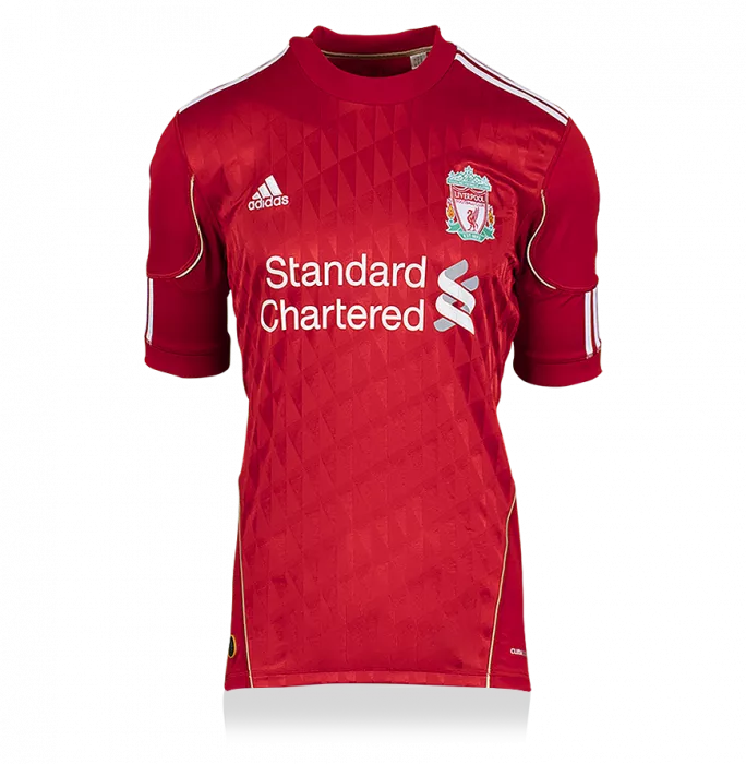 Dirk Kuyt Back Signed Liverpool FC 2010-12 Home Shirt In Classic Frame