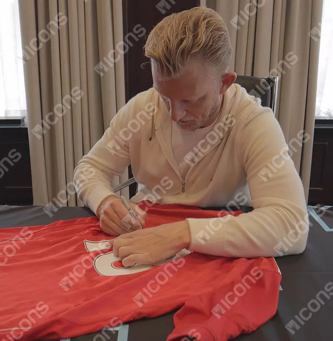 Dirk Kuyt Back Signed Liverpool FC 2010-12 Home Shirt