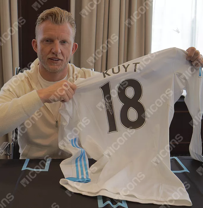 Dirk Kuyt Back Signed Liverpool FC 2011-12 Third Shirt In Hero Frame: Player Issue Edition