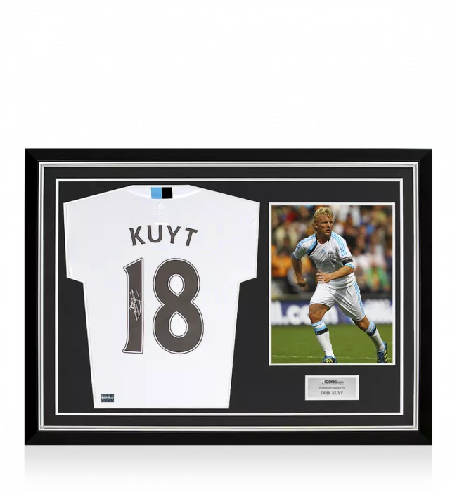 Dirk Kuyt Back Signed Liverpool FC 2011-12 Third Shirt In Hero Frame: Player Issue Edition
