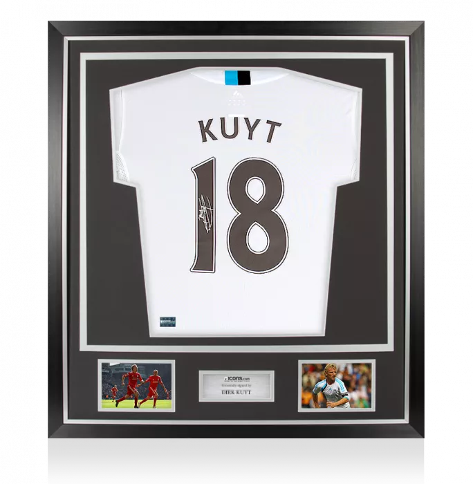 Dirk Kuyt Back Signed Liverpool FC 2011-12 Third Shirt In Classic Frame: Player Issue Edition
