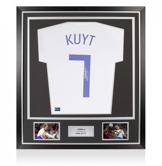 Dirk Kuyt Back Signed Netherlands 2006-07 Away Shirt In Classic Frame