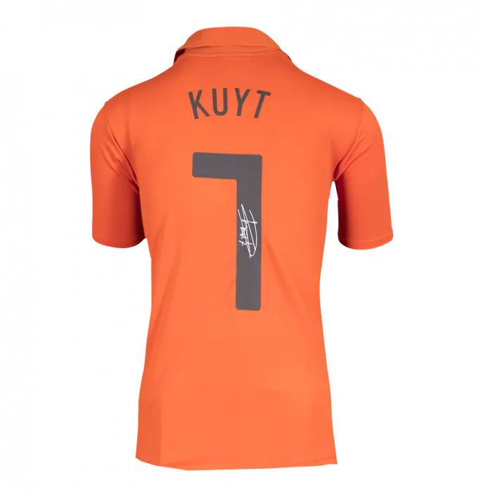 Dirk Kuyt Back Signed Netherlands 2006-08 Home Shirt