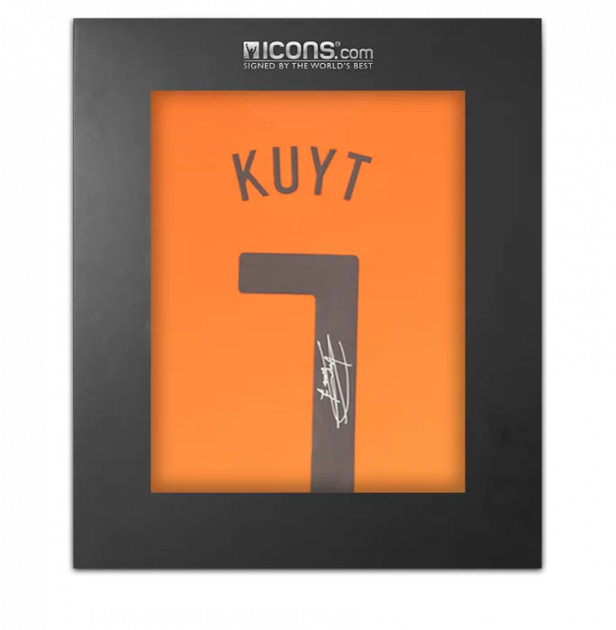 Dirk Kuyt Back Signed Netherlands 2010-11 Home Shirt In Deluxe Packaging