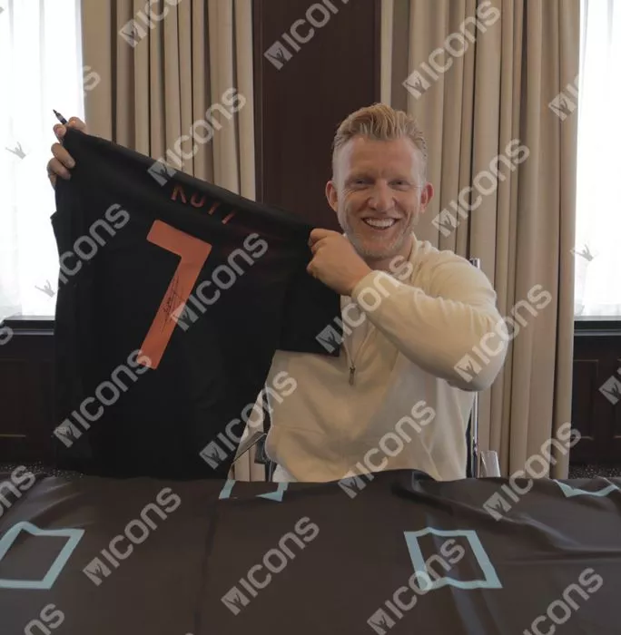 Dirk Kuyt Back Signed Netherlands 2012-13 Away Shirt