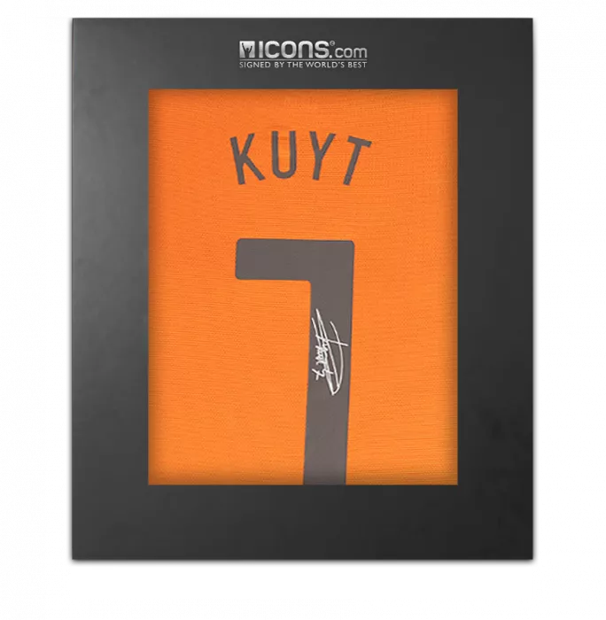 Dirk Kuyt Back Signed Netherlands 2012-13 Home Shirt In Deluxe Packaging