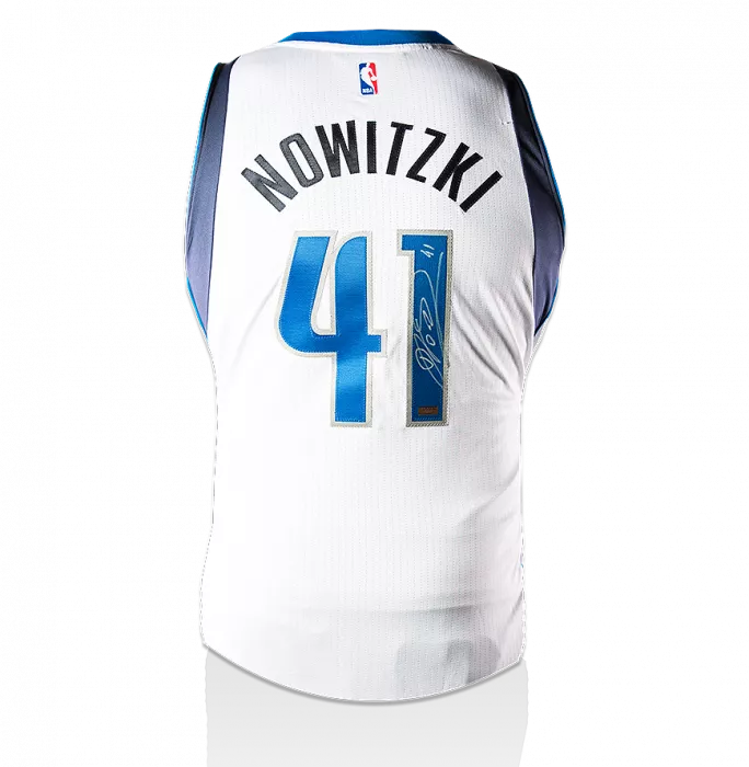 Dirk Nowitzki Back Signed Dallas Mavericks Jersey