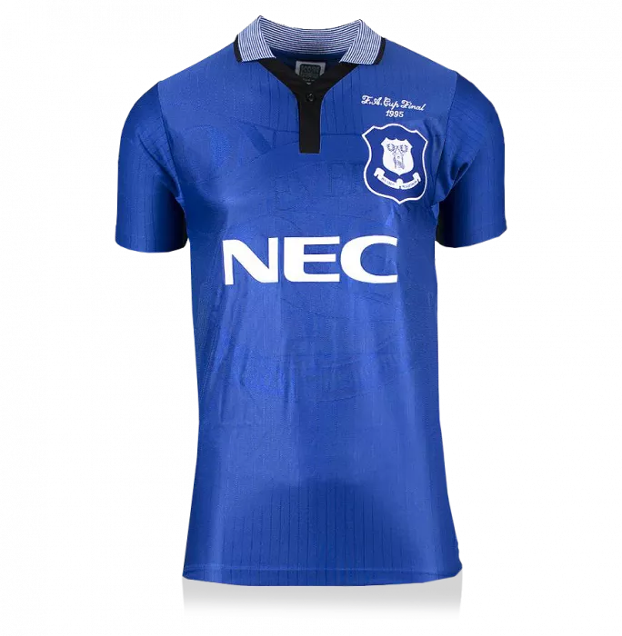 Duncan Ferguson Back Signed Everton Home Shirt: 1995 FA Cup Final Special Edition In Hero Frame: Option 1