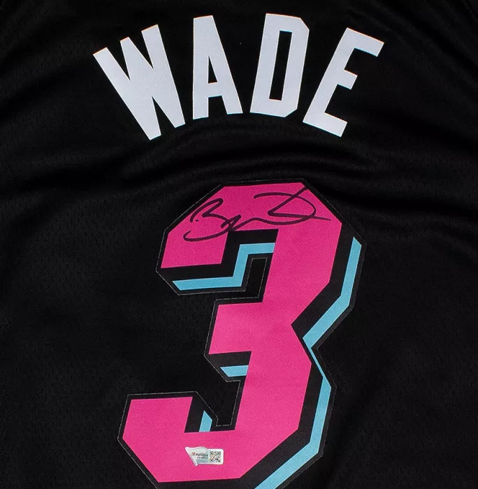 Dwyane Wade Back Signed Miami Heat Jersey: Vice Nights Special Edition