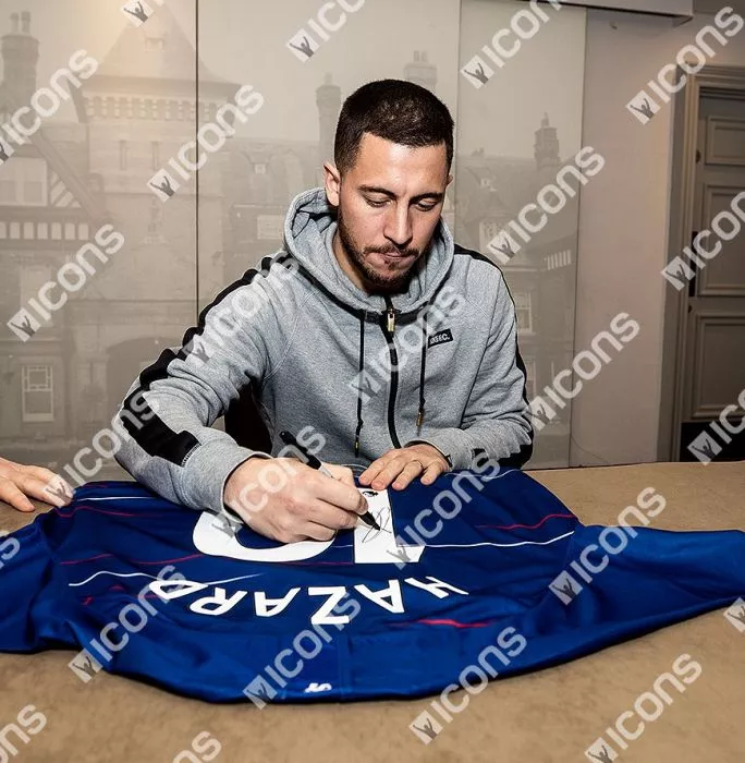 Eden Hazard Back Signed Chelsea 2018-19 Home Shirt