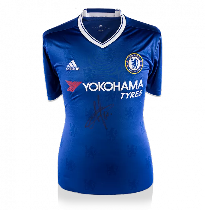 Eden Hazard Front Signed Chelsea 2016-17 Home Shirt
