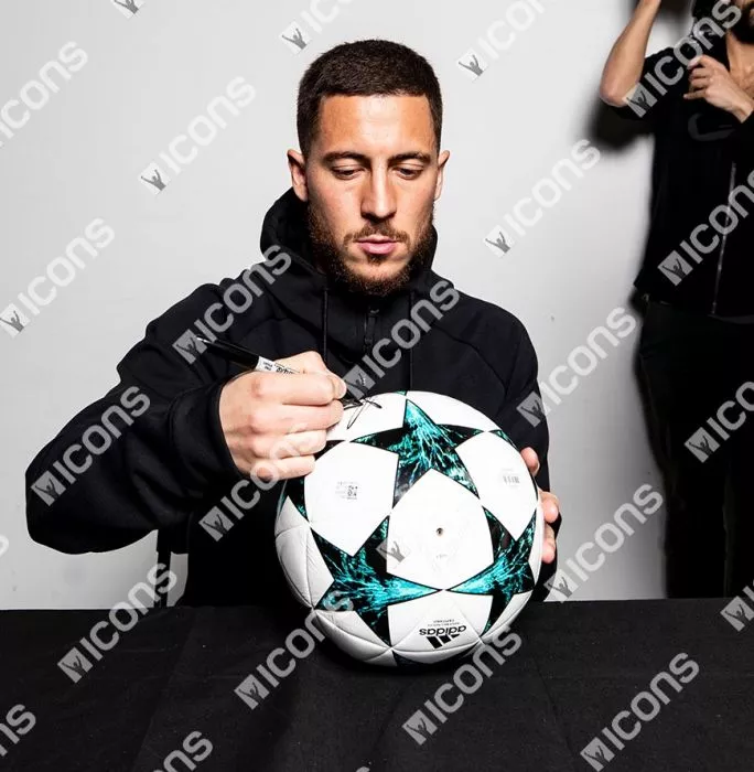 Eden Hazard Signed 2017-18 UEFA Champions League Football