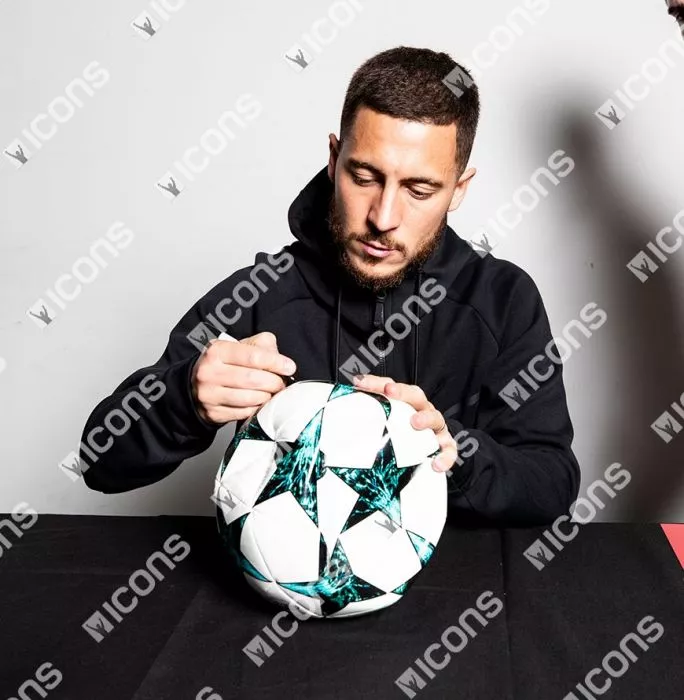 Eden Hazard Signed 2017-18 UEFA Champions League Football