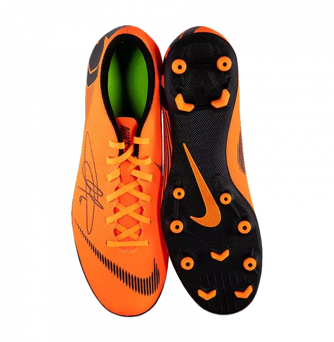 Eden Hazard Signed Total Orange Nike Mercurial Vapor XII Boot