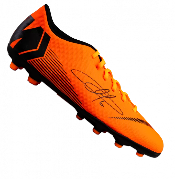Eden Hazard Signed Total Orange Nike Mercurial Vapor XII Boot