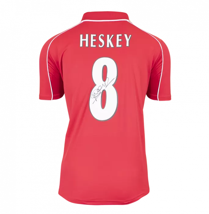Emile Heskey Back Signed Liverpool 2000-02 Home Shirt In Deluxe Packaging