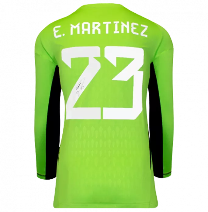 Emiliano Martinez Back Signed Adidas TIRO Goalkeeper Shirt