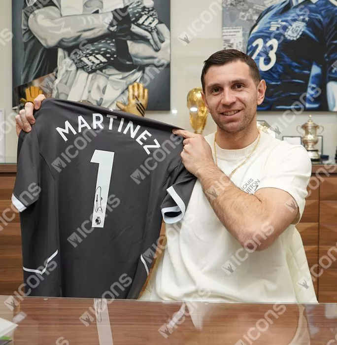 Emiliano Martinez Back Signed Aston Villa 2022-23 Home Goalkeeper Shirt