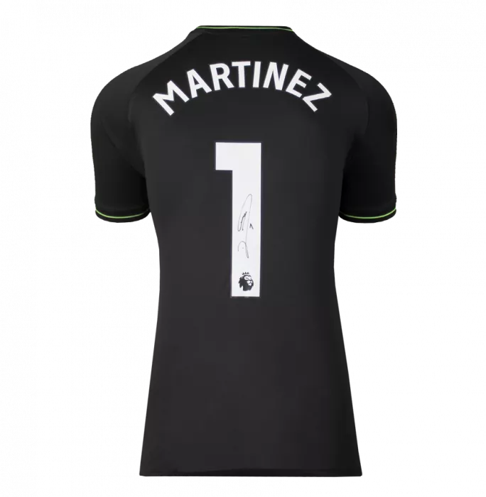 Emiliano Martinez Back Signed Aston Villa 2023-24 Home Goalkeeper Shirt In Classic Frame