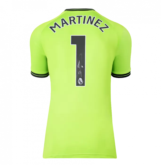 Emiliano Martinez Back Signed Aston Villa 2023-24 Away Goalkeeper Shirt: Signed in Silver