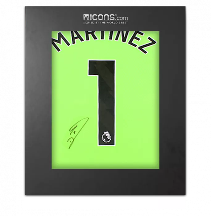 Emiliano Martinez Back Signed Aston Villa 2023-24 Away Goalkeeper Shirt In Deluxe Packaging