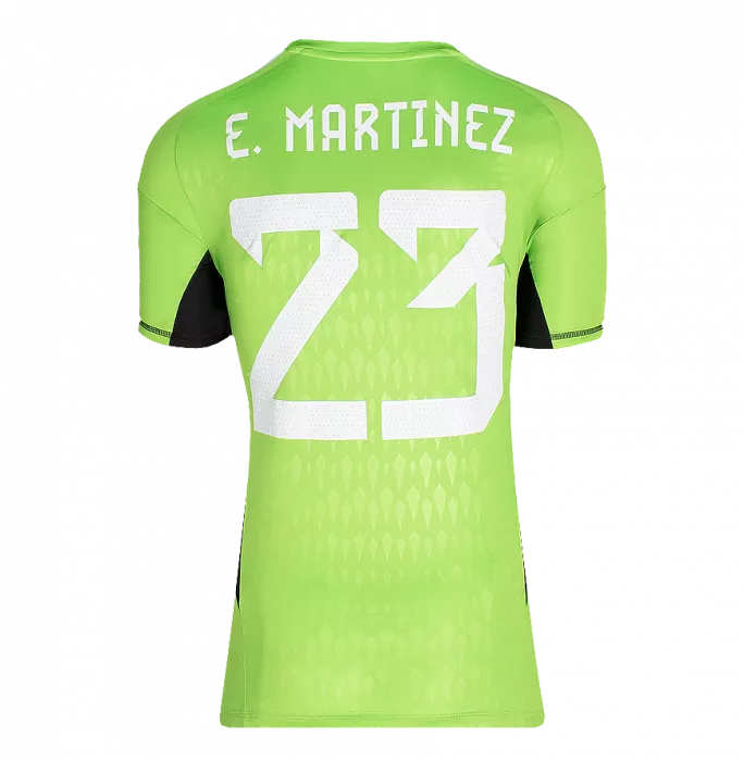 Emiliano Martinez Official 2022 FIFA World Cup™ Front Signed And Framed Argentina 2022 Home Goalkeeper Shirt