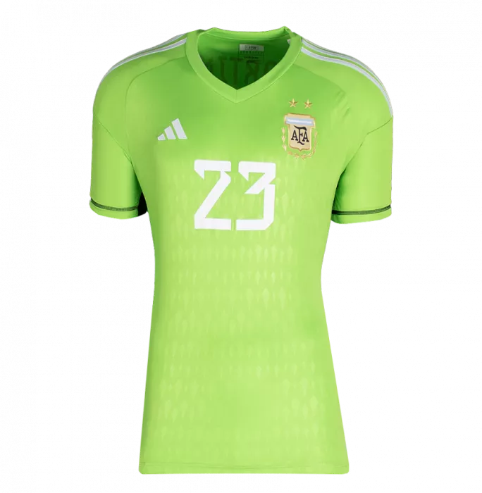 Emiliano Martinez Official 2022 FIFA World Cup™ Back Signed And Framed Argentina 2022 Home Goalkeeper Shirt
