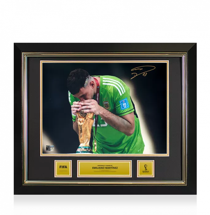 Emiliano Martinez Official 2022 FIFA World Cup™ Signed and Framed Argentina Photo: 2022 Winner