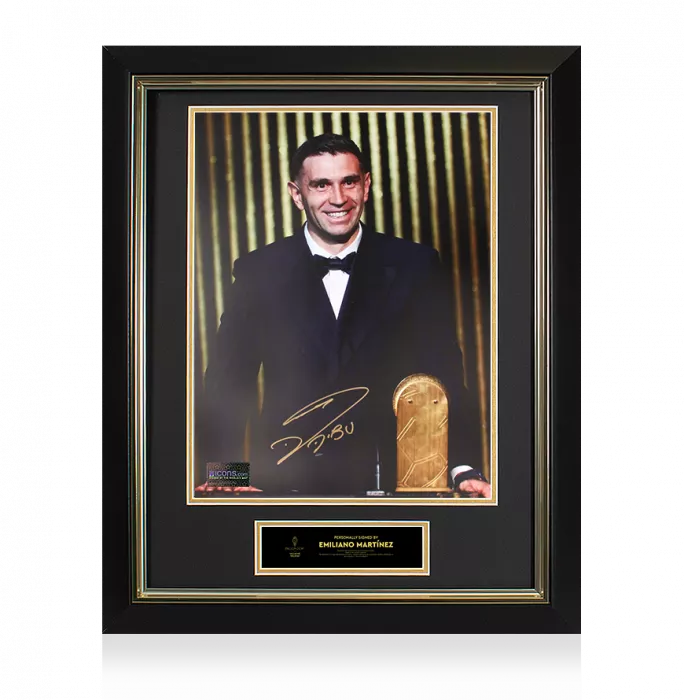 Emiliano Martinez Official Ballon d'Or™ Signed and Framed Photo: 2024 Yachine Trophy Winner