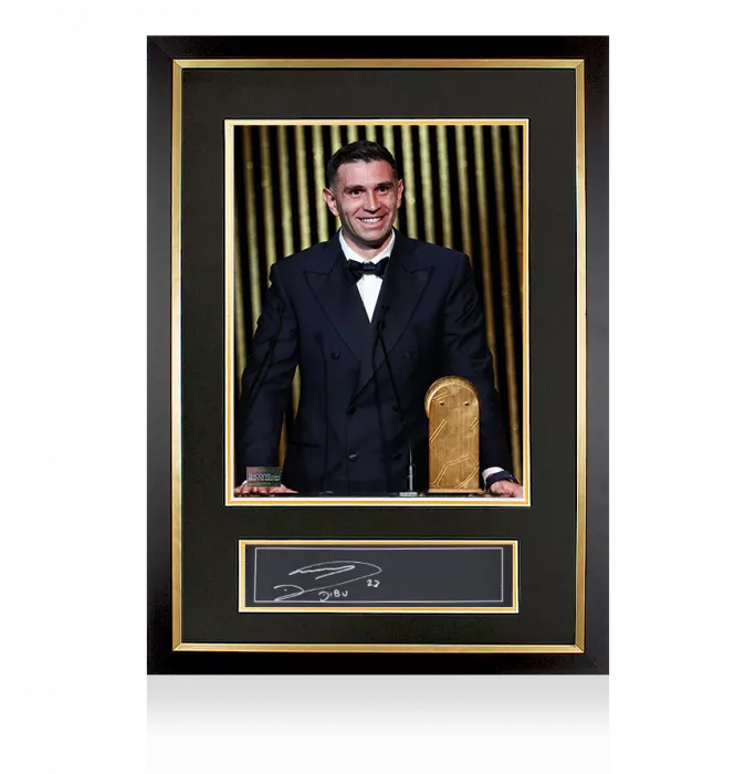 Emiliano Martinez Official Ballon D'Or™ Signed Plaque And Photo Frame: 2024 Yachine Trophy Winner