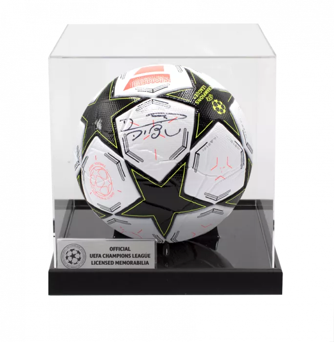 Emiliano Martinez Official UEFA Champions League Signed Football In Acrylic Case