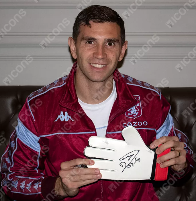 Emiliano Martinez Signed Adidas Glove Signed In Black
