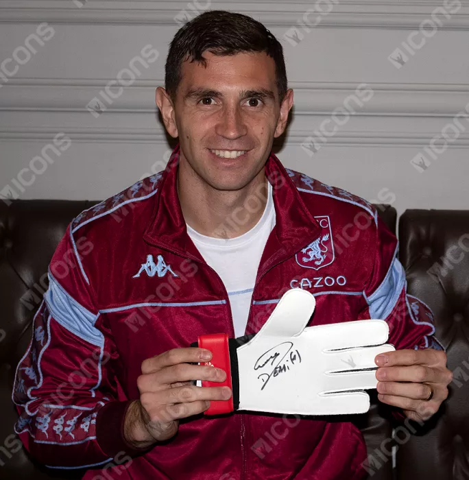 Emiliano Martinez Signed Adidas Glove Signed In Black