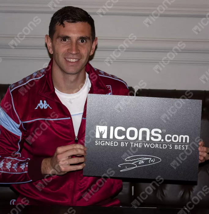 Emiliano Martinez Signed Adidas Glove Signed In Silver