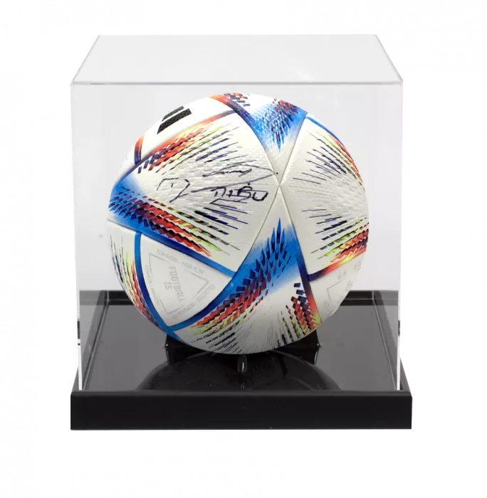 Emiliano Martinez Signed Adidas Rihla Pro Football In Acrylic Case