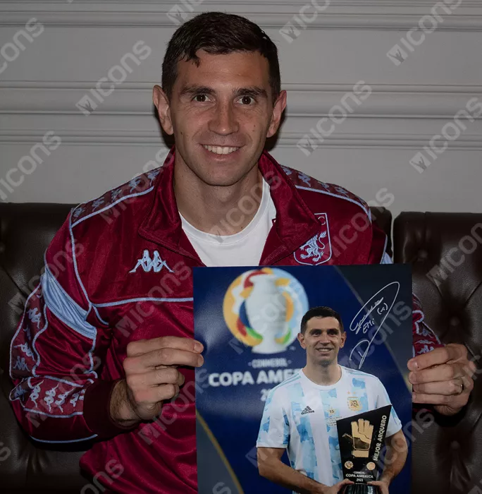 Emiliano Martinez Signed Argentina Photo: 2021 Copa America Best Goalkeeper