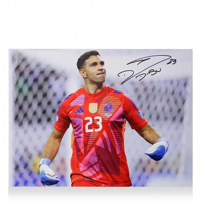 Emiliano Martinez Signed Argentina Photo In Black Wooden Frame: Copa America 2024