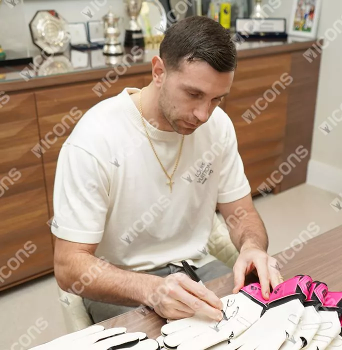 Emiliano Martinez Signed Black & Pink Adidas Goalkeeper Glove