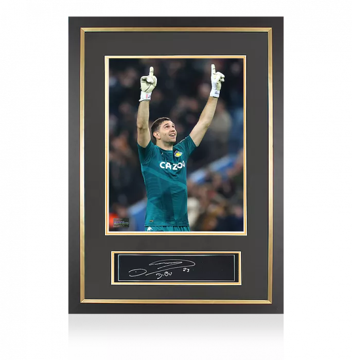 Emiliano Martinez Signed Plaque and Photo Frame: Aston Villa Star
