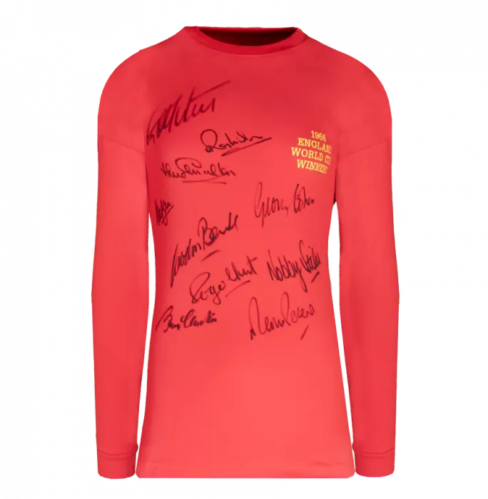 England Official 1966 FIFA World Cup™ Squad Signed And Framed Shirt: Signed By 10