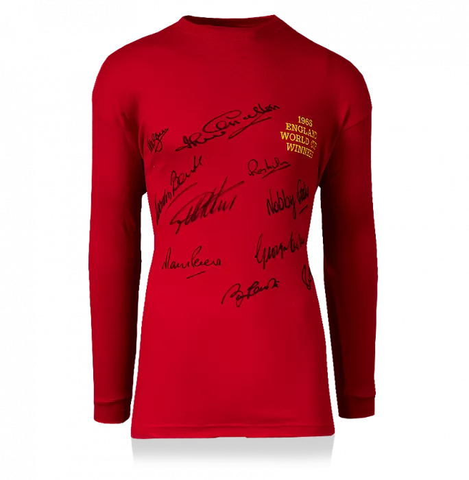England Squad Signed 1966 Home Shirt Signed By Ten