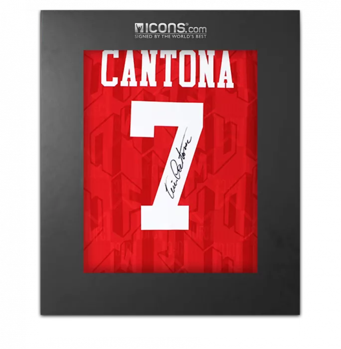 Eric Cantona Back Signed Manchester United 1992-94 Home Shirt In Deluxe Packaging