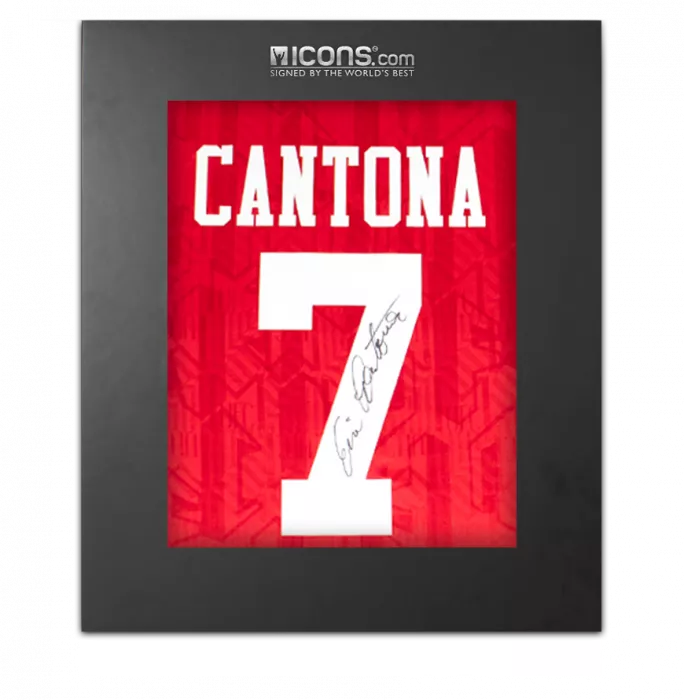 Eric Cantona Back Signed Manchester United 1992-94 Home Shirt In Deluxe Packaging