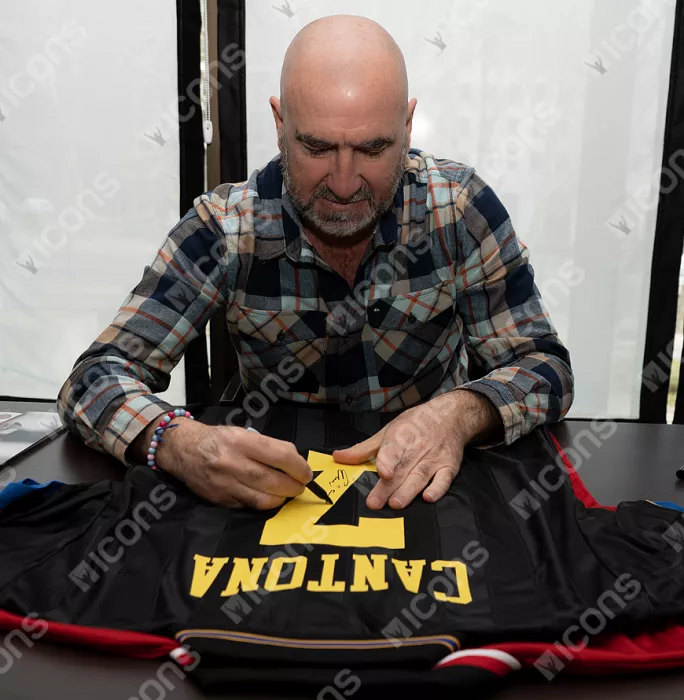 Eric Cantona Back Signed Manchester United 1994-95 Away Shirt In Classic Frame