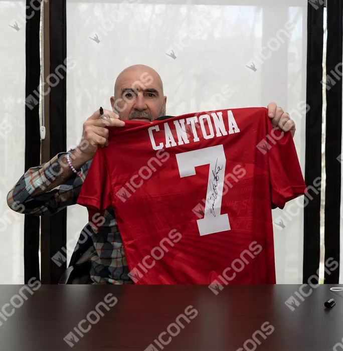 Eric Cantona Back Signed Manchester United 1994-96 Home Shirt