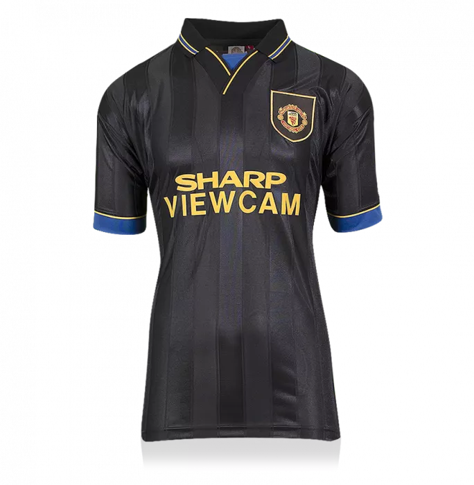 Eric Cantona Back Signed Manchester United 1994 Away Shirt In Deluxe Packaging