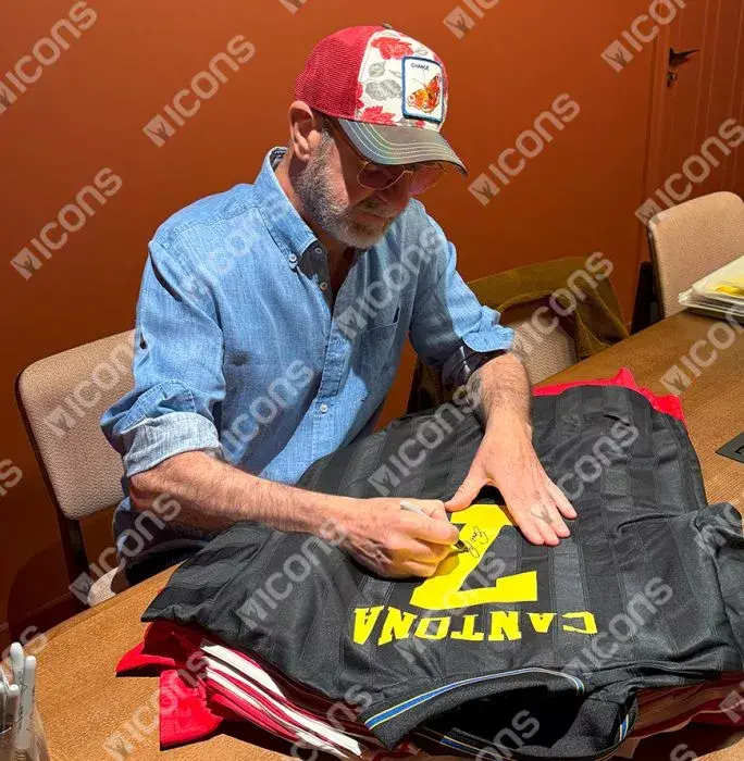 Eric Cantona Back Signed Manchester United 1994 Away Shirt In Deluxe Packaging