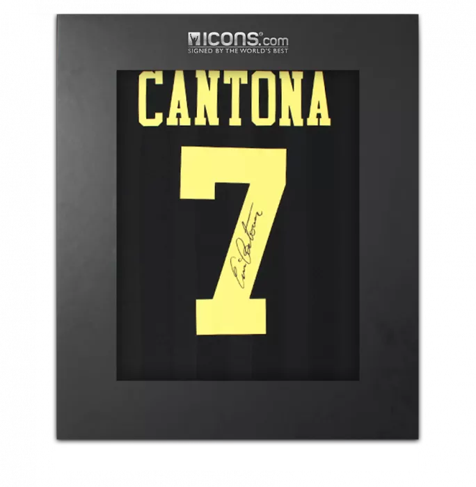 Eric Cantona Back Signed Manchester United 1994 Away Shirt In Deluxe Packaging